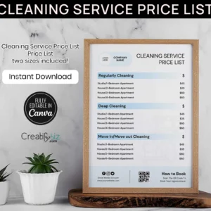 Cleaning Service Price List Pdf