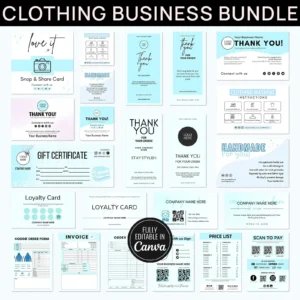 Editable Clothing Business Bundle