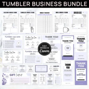 Editable Tumbler Business Bundle