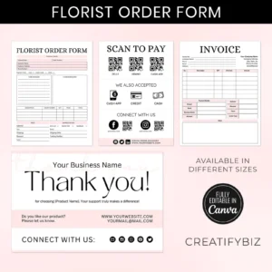 Printable Florist Order Form Template