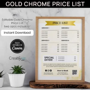 Gold Chrome Price List