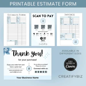 Job Estimate Form Canva Template
