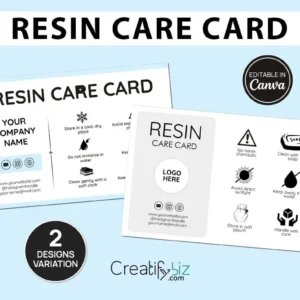 Resin Care Card Template