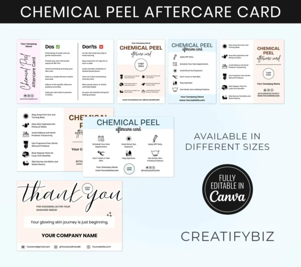 Chemical Peel Aftercare Card