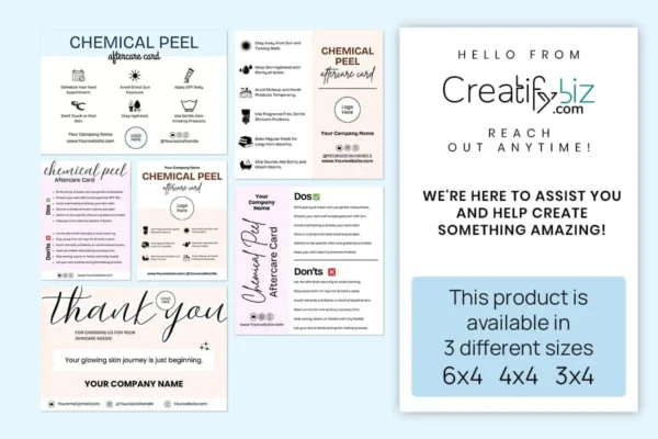 Chemical Peel Aftercare Card