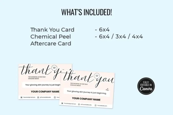 Chemical Peel Aftercare Card